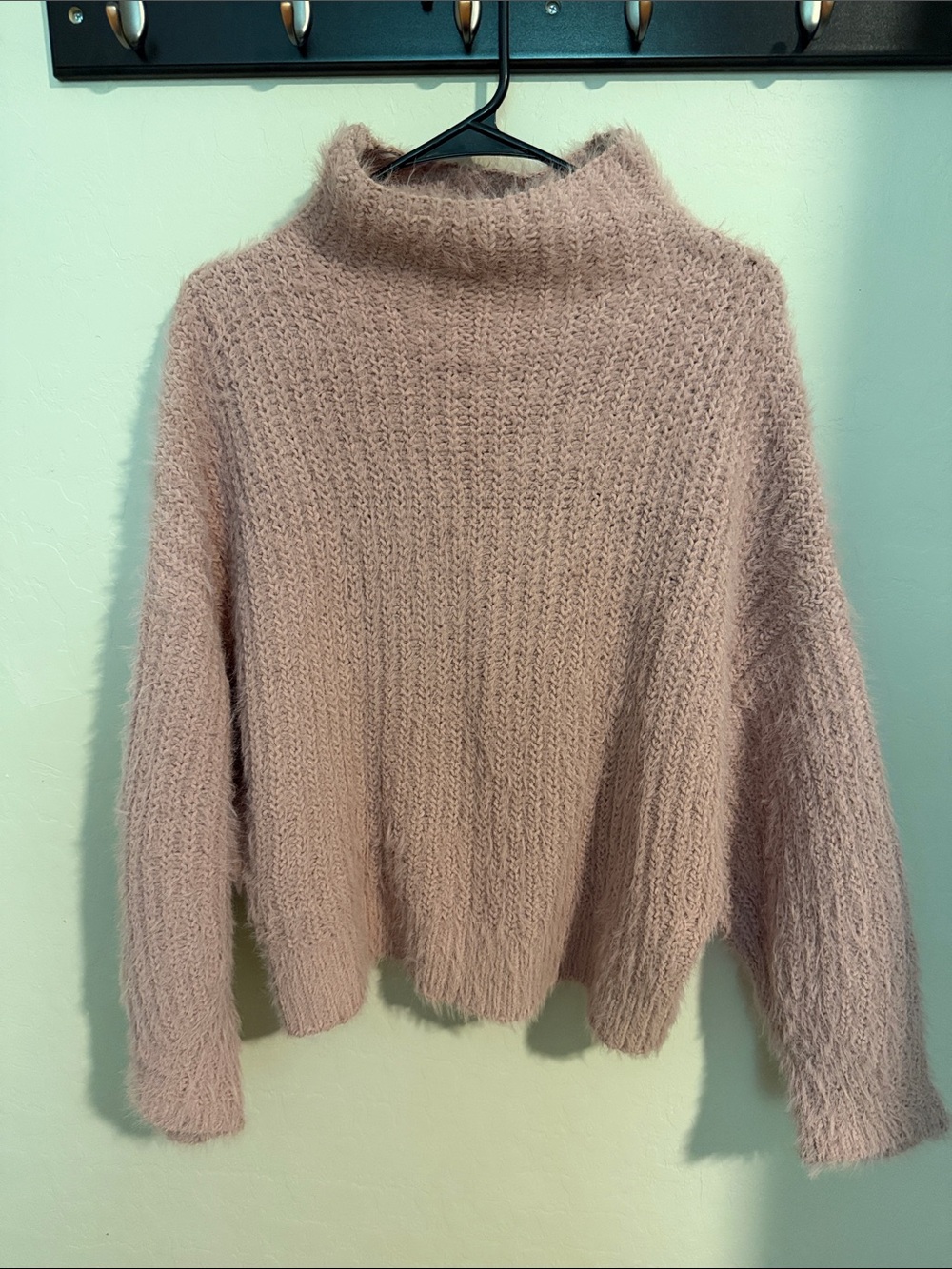 Express Plush Mock Neck Sweater - Dusty Rose